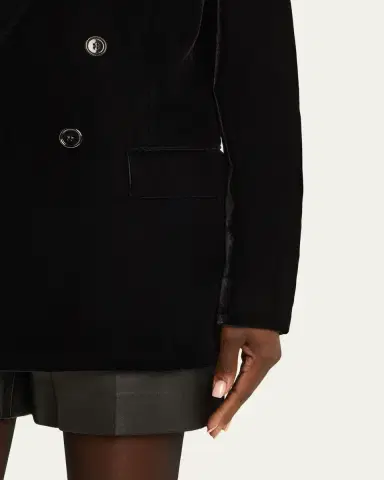 Saint Laurent Velvet Double-Breasted Blazer | Thumbnail 9 Saint Laurent Velvet Double-Breasted Blazer | Thumbnail 9