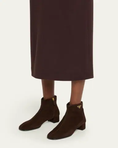 Prada Suede Ankle Booties | Thumbnail 7 Prada Suede Ankle Booties | Thumbnail 7
