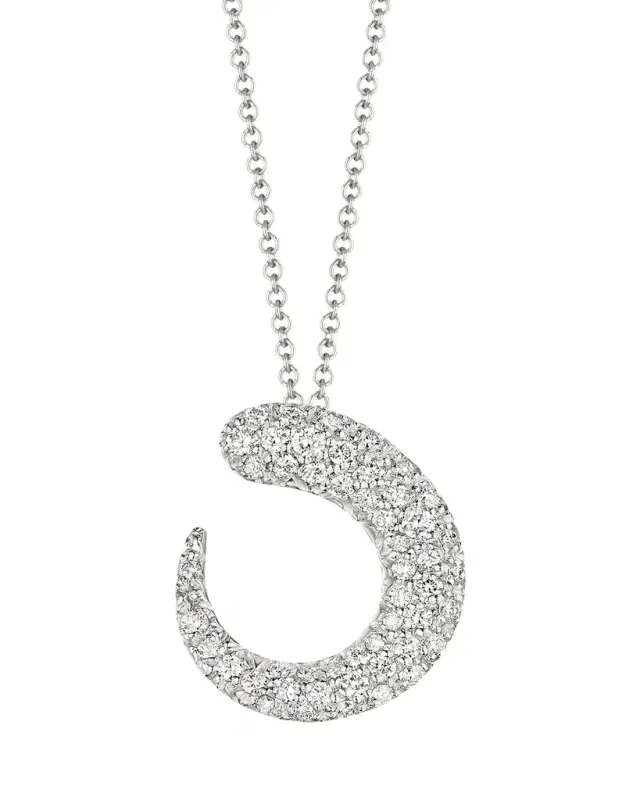 FARAONE MENNELLA by R.F.M.A.S. Gocce 18K White Gold White Diamond Pendant Necklace