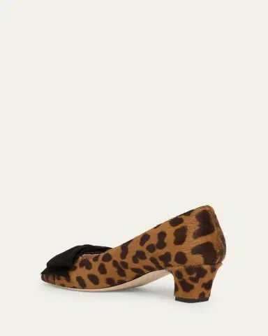 Valentino Garavani Bowow Leopard Calf Hair Pumps | Thumbnail 2 Valentino Garavani Bowow Leopard Calf Hair Pumps | Thumbnail 2