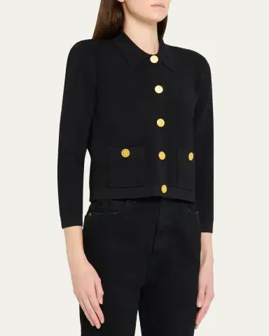 L'Agence Osiris Collared Cardigan | Thumbnail 4 L'Agence Osiris Collared Cardigan | Thumbnail 4