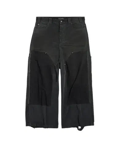 Balenciaga Men's Distressed Wide-Leg Carpenter Pants | Thumbnail 1 Balenciaga Men's Distressed Wide-Leg Carpenter Pants | Thumbnail 1