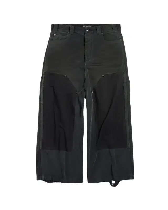 Men's Distressed Wide-Leg Carpenter Pants