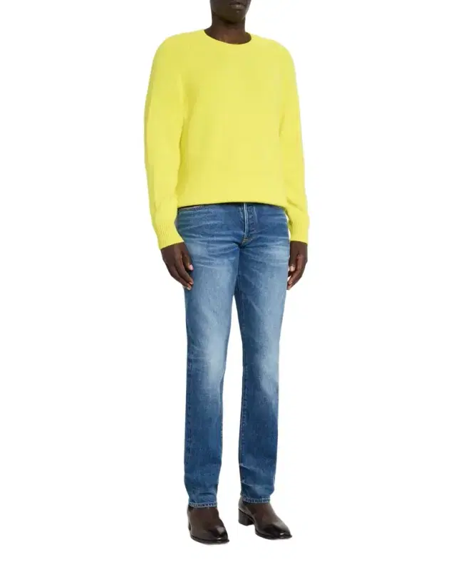 Men's Light Wash Selvedge Straight Fit Jeans