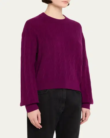 Guest In Residence Cashmere Cable Collegiate Sweater | Thumbnail 4