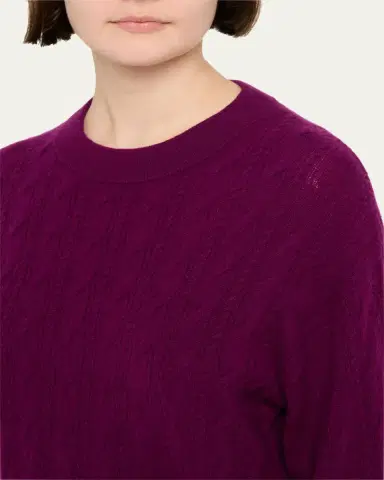 Guest In Residence Cashmere Cable Collegiate Sweater | Thumbnail 5