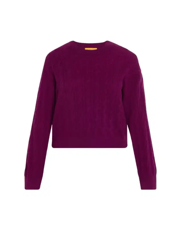 Cashmere Cable Collegiate Sweater