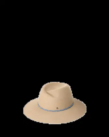 Maison Michel Virginie Braided Denim Wool Felt Fedora Hat | Thumbnail 2 Maison Michel Virginie Braided Denim Wool Felt Fedora Hat | Thumbnail 2