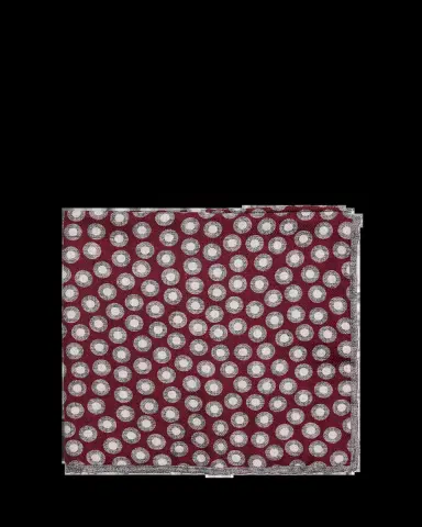 Brunello Cucinelli Men's Silk Geometric Circle Pocket Square | Thumbnail 2
