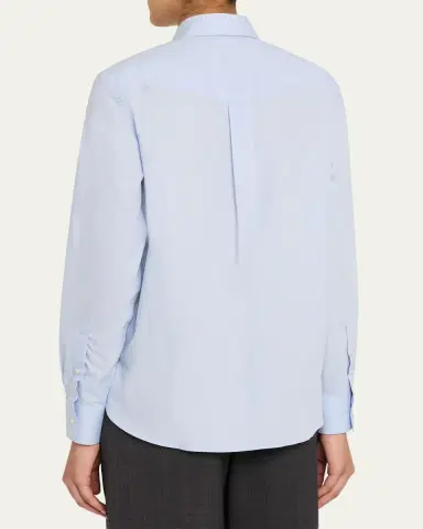 OFFICINE GÉNÉRALE Ella Long-Sleeve Cotton Poplin Shirt | Thumbnail 3