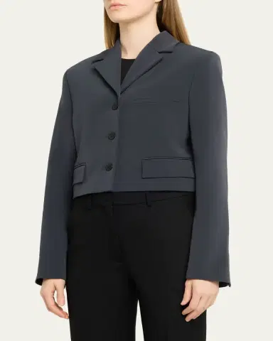 Nanushka Sinead Cropped Tailored Jacket | Thumbnail 4 Nanushka Sinead Cropped Tailored Jacket | Thumbnail 4