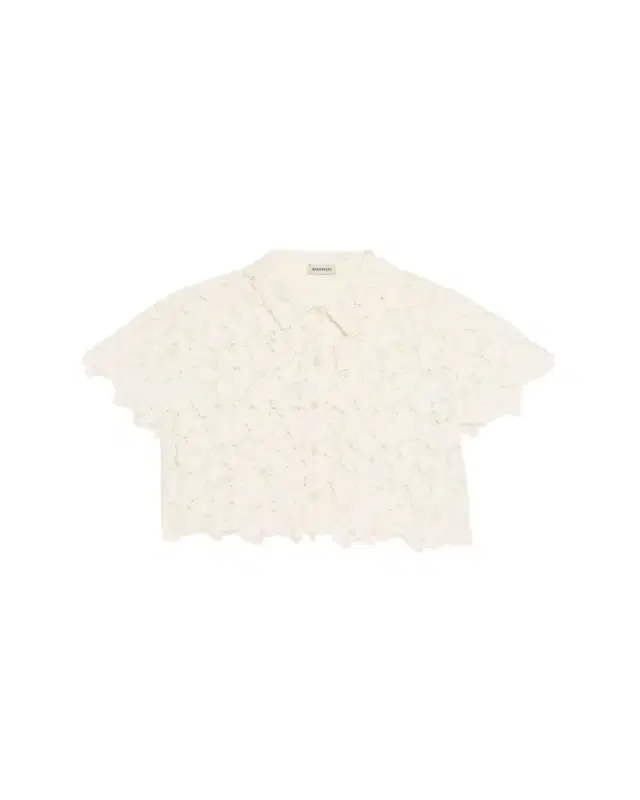SIMKHAI Marjorie Short-Sleeve Lace Camp Shirt