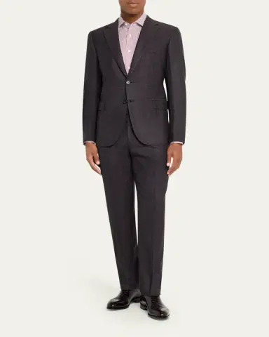 Brioni Men's Prince of Wales Wool Classic Fit Two-Piece Suit | Thumbnail 2