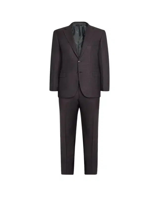 Men's Prince of Wales Wool Classic Fit Two-Piece Suit
