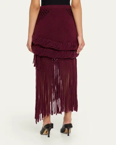 Diotima Medusa Fringe Knit Skirt | Thumbnail 3