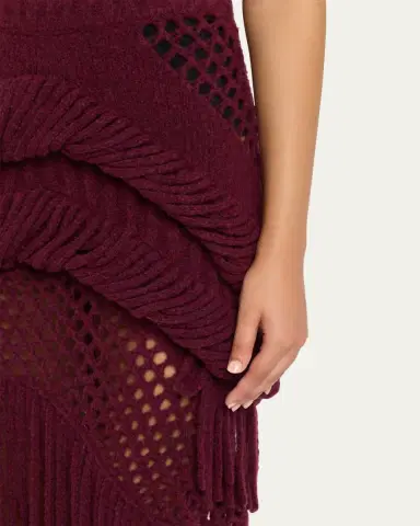 Diotima Medusa Fringe Knit Skirt | Thumbnail 5