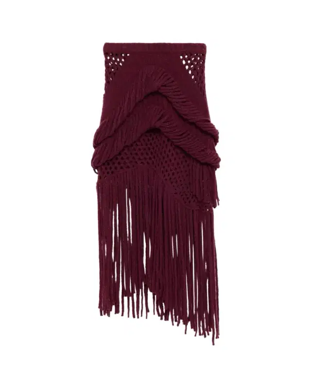 Diotima Medusa Fringe Knit Skirt