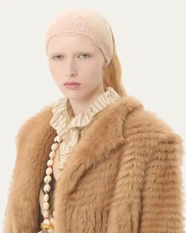 Valentino Garavani VLogo Signature Cashmere & Lace Headband | Thumbnail 2