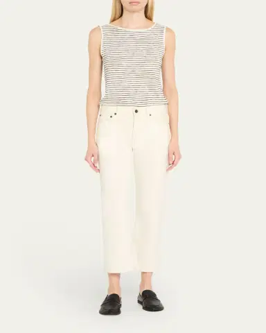 MAJESTIC FILATURES Stretch Linen Stripe Boat-Neck Tank Top | Thumbnail 2 MAJESTIC FILATURES Stretch Linen Stripe Boat-Neck Tank Top | Thumbnail 2