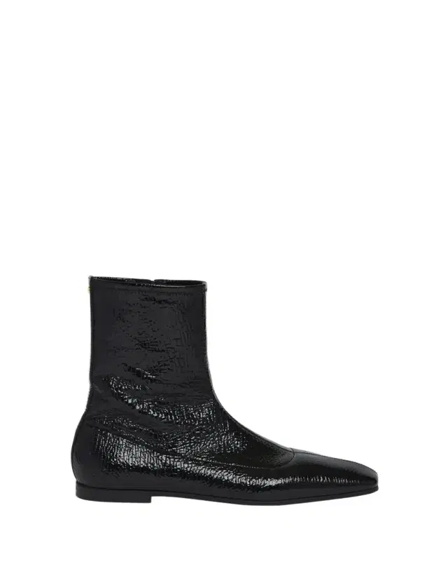 Men's Glovely Patent Zip Ankle Boots