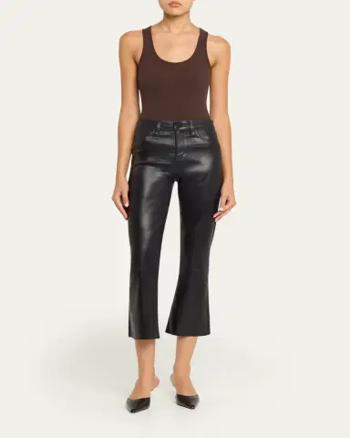 L'Agence Kendra High-Rise Coated Crop Jeans | Thumbnail 2 L'Agence Kendra High-Rise Coated Crop Jeans | Thumbnail 2