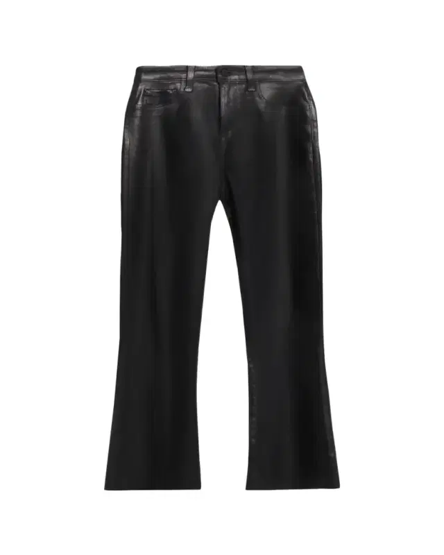 L'Agence Kendra High-Rise Coated Crop Jeans
