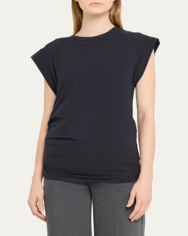 OFFICINE GÉNÉRALE Inaya Asymmetric Jersey Tee | Thumbnail 4 OFFICINE GÉNÉRALE Inaya Asymmetric Jersey Tee | Thumbnail 4