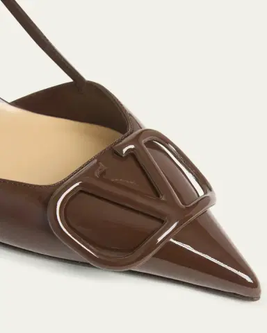 Valentino Garavani VLogo Signature Patent Leather Slingback Pumps | Thumbnail 6 Valentino Garavani VLogo Signature Patent Leather Slingback Pumps | Thumbnail 6