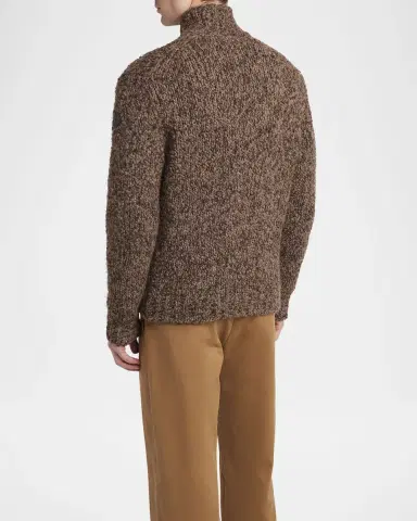 Moncler Men's Wool Knit Full-Zip Sweater | Thumbnail 2 Moncler Men's Wool Knit Full-Zip Sweater | Thumbnail 2