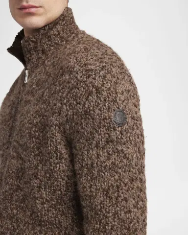 Moncler Men's Wool Knit Full-Zip Sweater | Thumbnail 5 Moncler Men's Wool Knit Full-Zip Sweater | Thumbnail 5