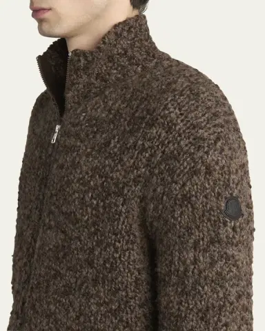 Moncler Men's Wool Knit Full-Zip Sweater | Thumbnail 10 Moncler Men's Wool Knit Full-Zip Sweater | Thumbnail 10