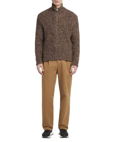Moncler Men's Wool Knit Full-Zip Sweater | Thumbnail 1 Moncler Men's Wool Knit Full-Zip Sweater | Thumbnail 1