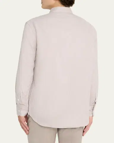 Brioni Men's Cotton Flannel Button-Down Shirt | Thumbnail 7