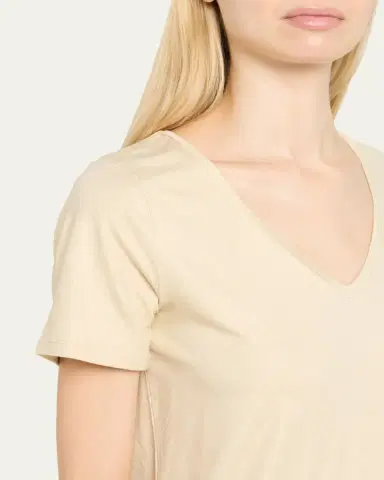 MAJESTIC FILATURES Soft Touch V-Neck Shimmer Jersey T-Shirt | Thumbnail 5 MAJESTIC FILATURES Soft Touch V-Neck Shimmer Jersey T-Shirt | Thumbnail 5