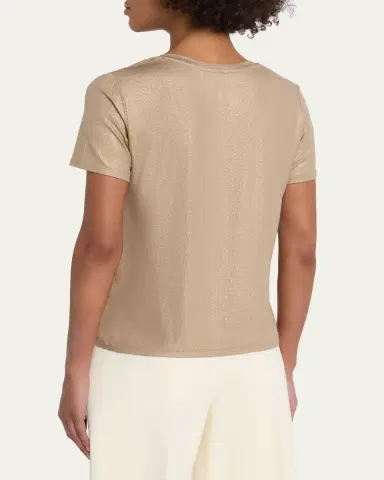 MAJESTIC FILATURES Soft Touch V-Neck Shimmer Jersey T-Shirt | Thumbnail 7 MAJESTIC FILATURES Soft Touch V-Neck Shimmer Jersey T-Shirt | Thumbnail 7