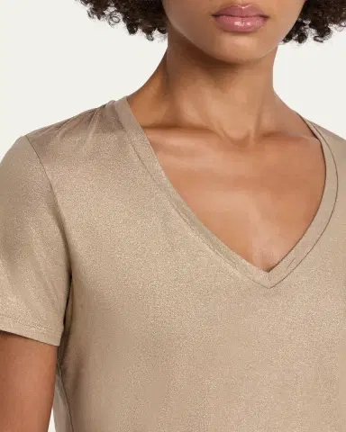 MAJESTIC FILATURES Soft Touch V-Neck Shimmer Jersey T-Shirt | Thumbnail 9 MAJESTIC FILATURES Soft Touch V-Neck Shimmer Jersey T-Shirt | Thumbnail 9
