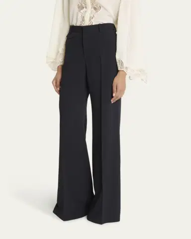 Chloé Soft Crepe Wide-Leg Pants | Thumbnail 4 Chloé Soft Crepe Wide-Leg Pants | Thumbnail 4