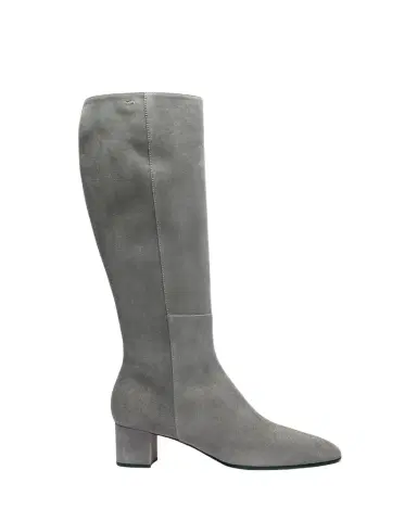 Santoni Suede Block Heel Knee Boots | Thumbnail 1