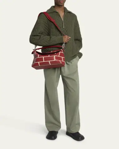 Loewe Men's Large Brick Leather Puzzle Edge Shoulder Bag | Thumbnail 4 Loewe Men's Large Brick Leather Puzzle Edge Shoulder Bag | Thumbnail 4