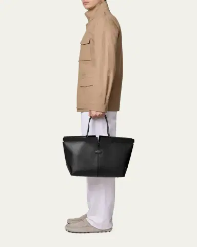 Tod's Smooth Leather Shopper Tote Bag | Thumbnail 4