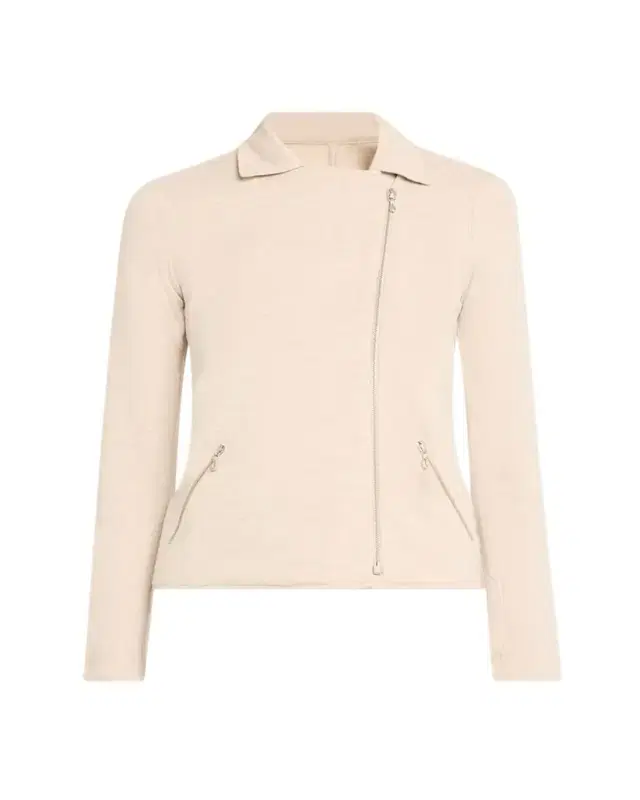 Zip-Front French Terry Moto Jacket