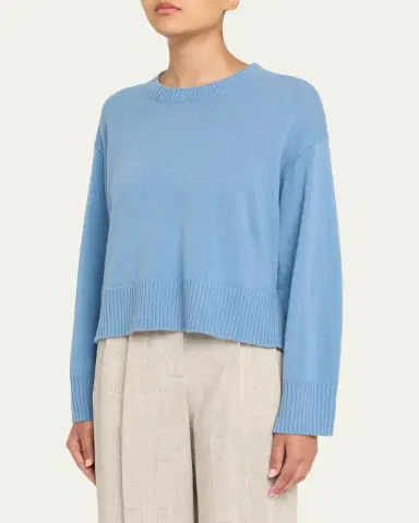 OFFICINE GÉNÉRALE Nicky Crewneck Cashmere-Blend Sweater | Thumbnail 4 OFFICINE GÉNÉRALE Nicky Crewneck Cashmere-Blend Sweater | Thumbnail 4