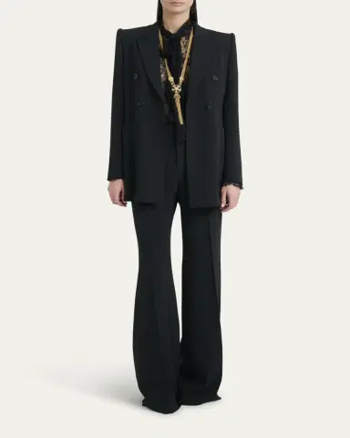 Chloé Tie-Neck Lace Button-Down Blouse | Thumbnail 6