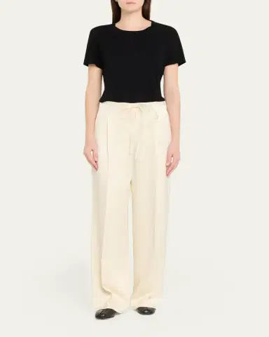 RÓHE Satin Drawstring Trousers | Thumbnail 2