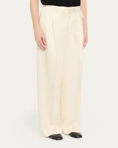 RÓHE Satin Drawstring Trousers | Thumbnail 4