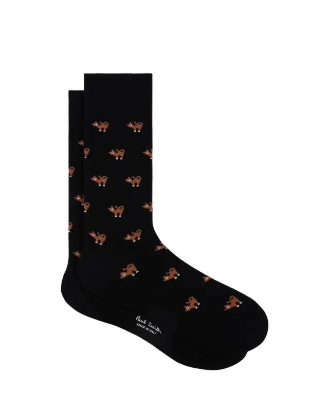 Paul Smith Men's Karim Cat Crew Socks