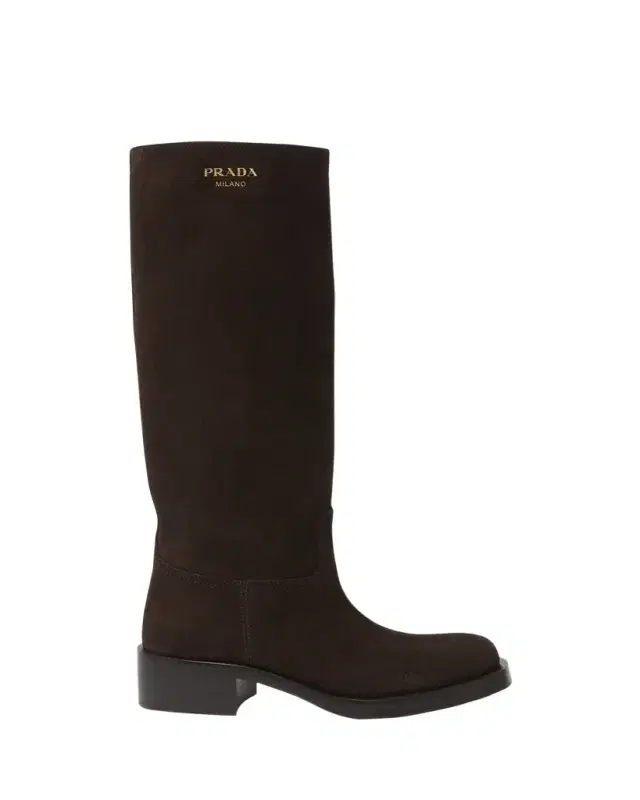 Suede Knee-High Boots