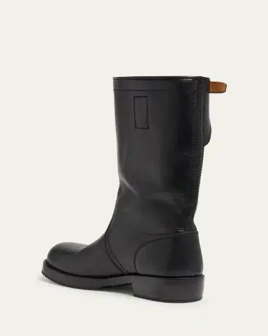 Dries Van Noten Men's Leather Side-Buckle Moto Boots | Thumbnail 2