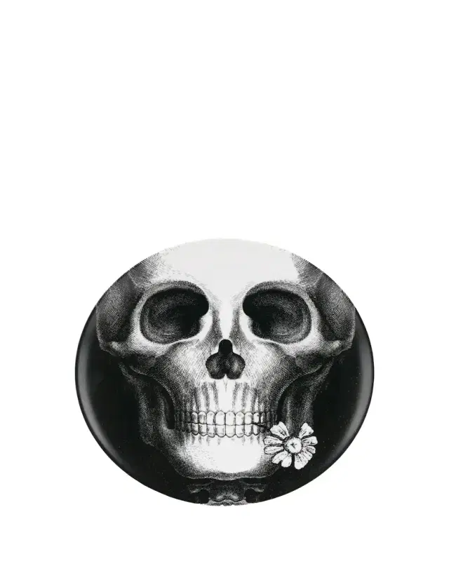 Tema e Variazioni n.365 Skull with Flower Wall Plate Tema e Variazioni n.365 Skull with Flower Wall Plate
