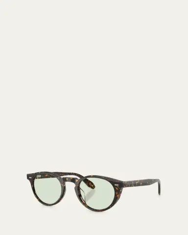 Oliver Peoples Acetate Polarized Round Sunglasses | Thumbnail 2